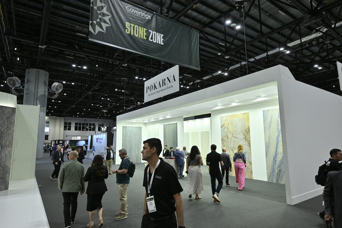 Stone products and displays at the Coverings Stone Zone